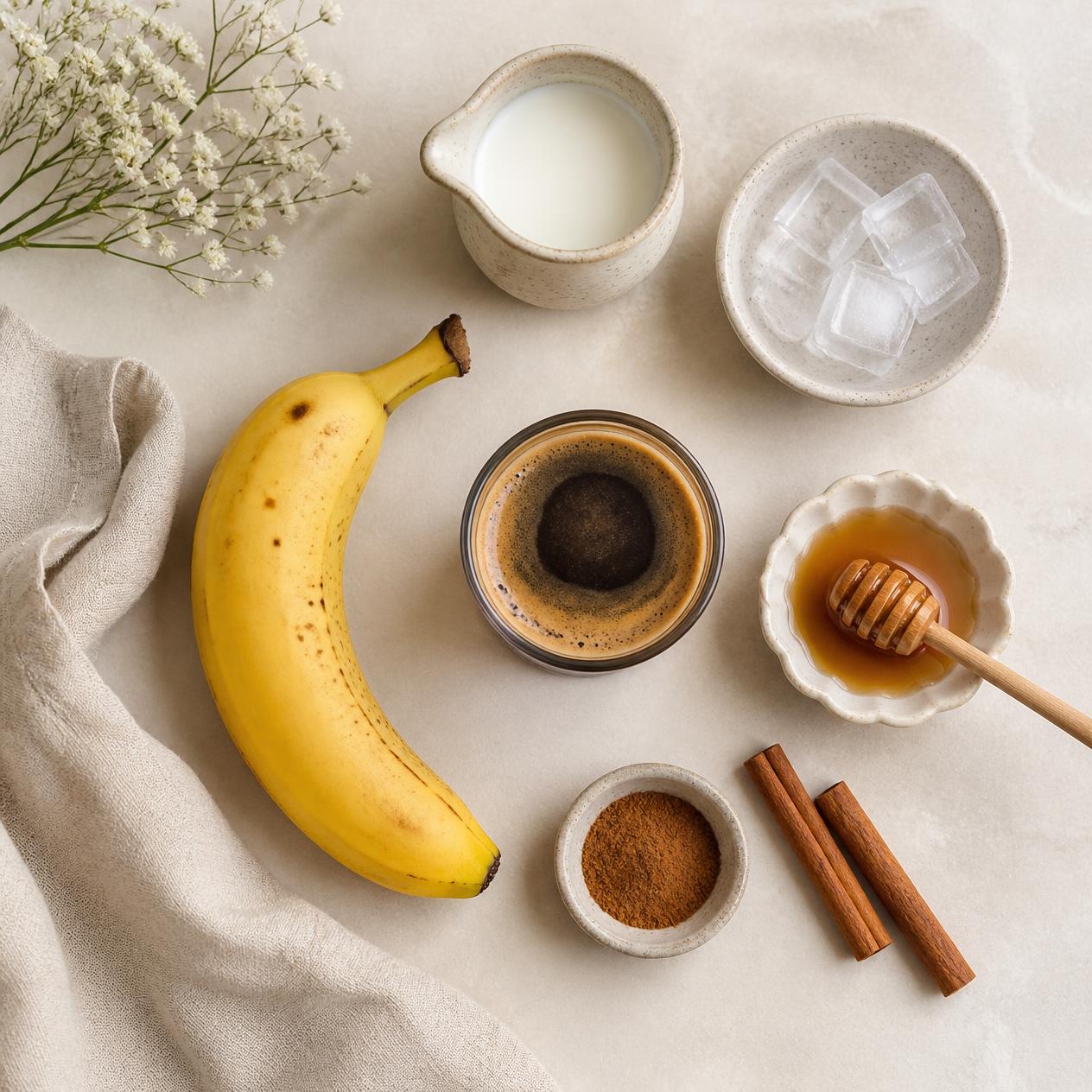 Banános smoothie készítése turmixolás előtt